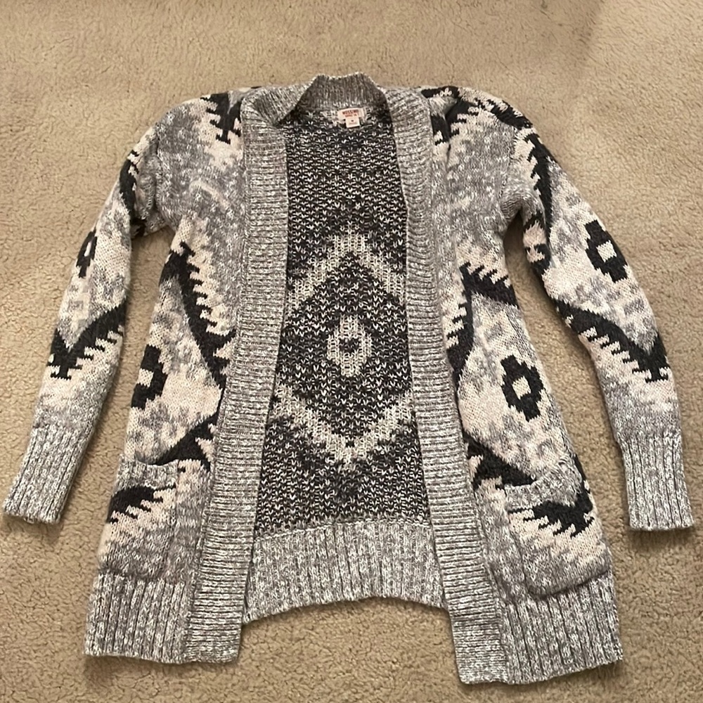 Medium grey aztec print cardigan from Target